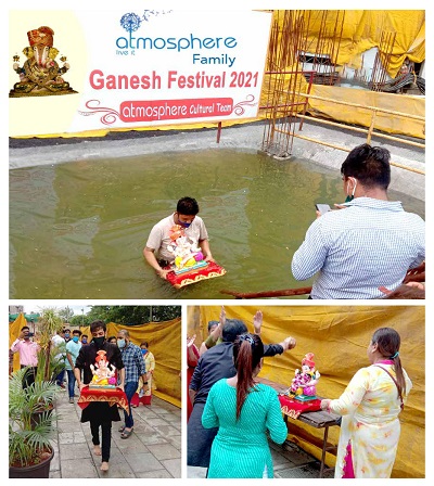 Housing Society in Mulund organizes Ganesh Visarjan in their own premises, CommunityForum, KonexioNetwork.com