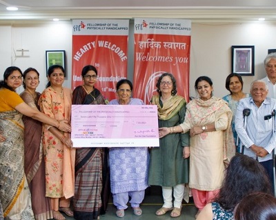 UniOne Foundation Donates Rs.7.50 lacs to  ‘Fellowship of the Physically Handicapped, CommunityForum, KonexioNetwork.com