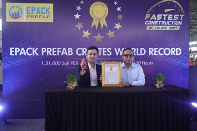 EPACK Prefab Sets New Benchmark in India  Fastest Construction of a Building in Record Time of 150 Hours, News, KonexioNetwork.com