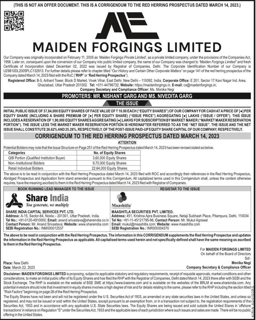 maiden forgings ltd